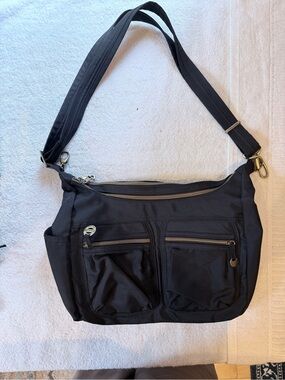 Travelon Black Nylon Crossbody Bag